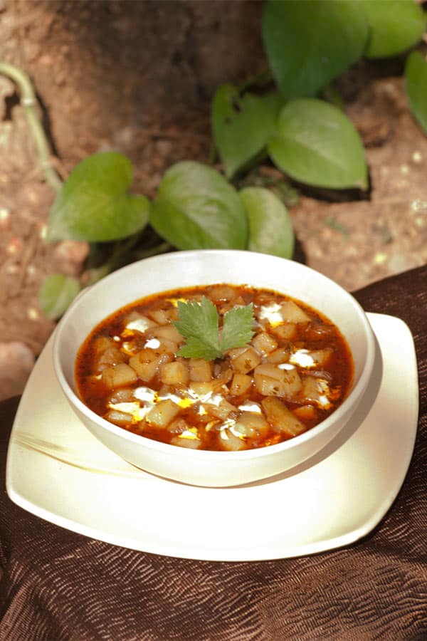 Veg Potato Goulash - Gulyás or Gulasch #stepbystep #recipe masalaherb.com