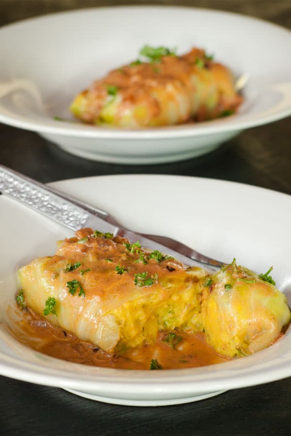 Vegetarian Stuffed Cabbage Rolls Recipe - Healthier German Stuffed ...